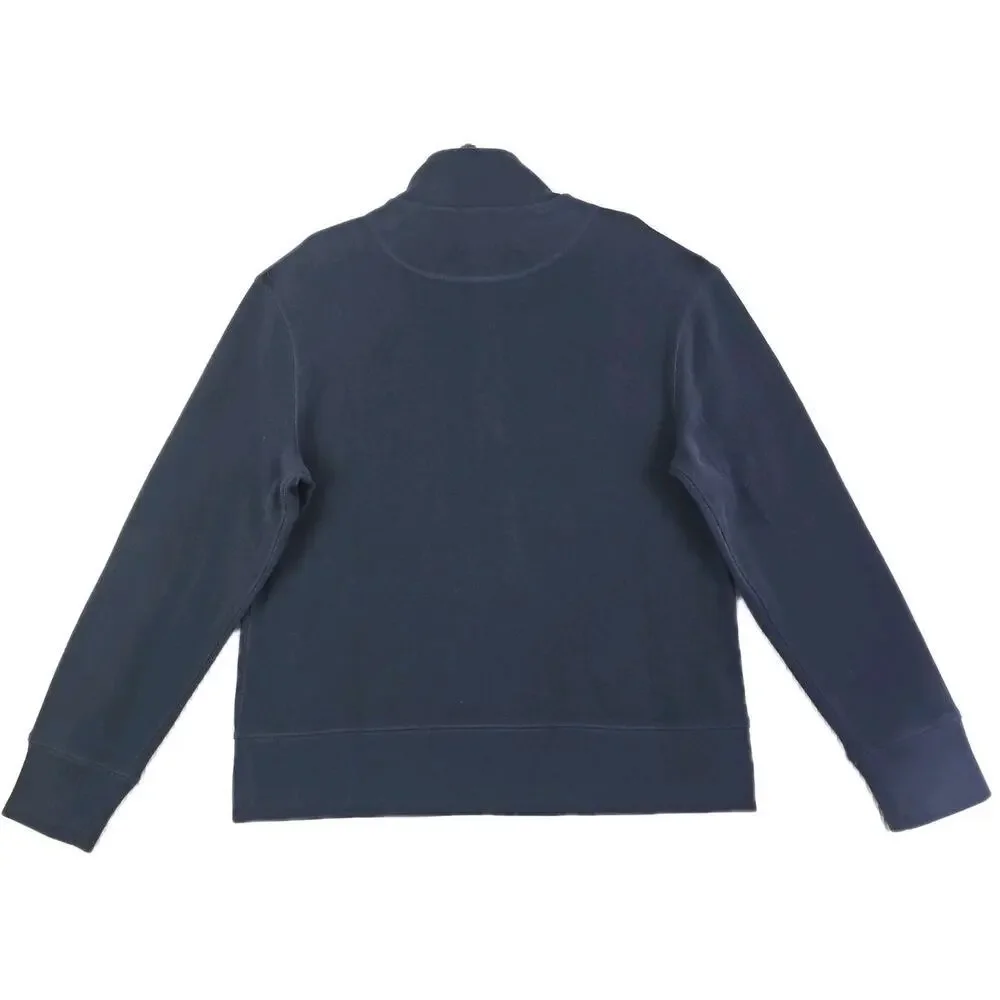 Banana Republic ~Men's Size L~ Blue Cotton Blend 1/4 Zip Pullover NWT.